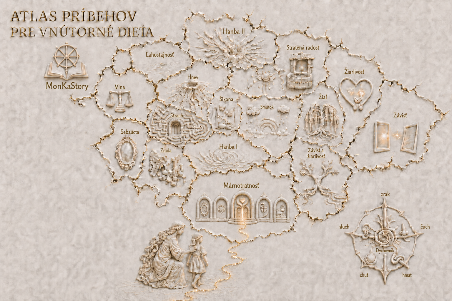 Atlas príbehov — mapa